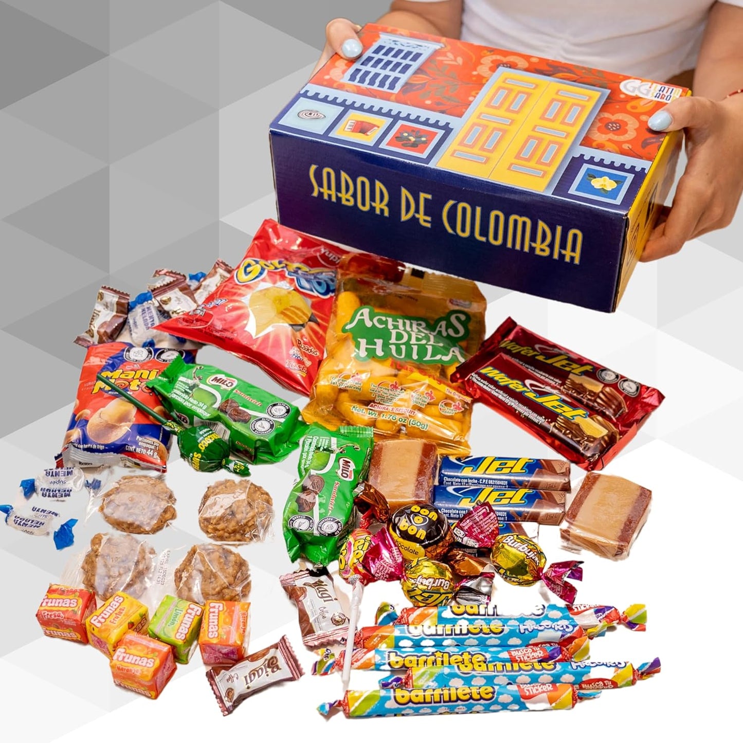 Caja de regalos Dulces surtidos Colombianos GG Latin Sabor