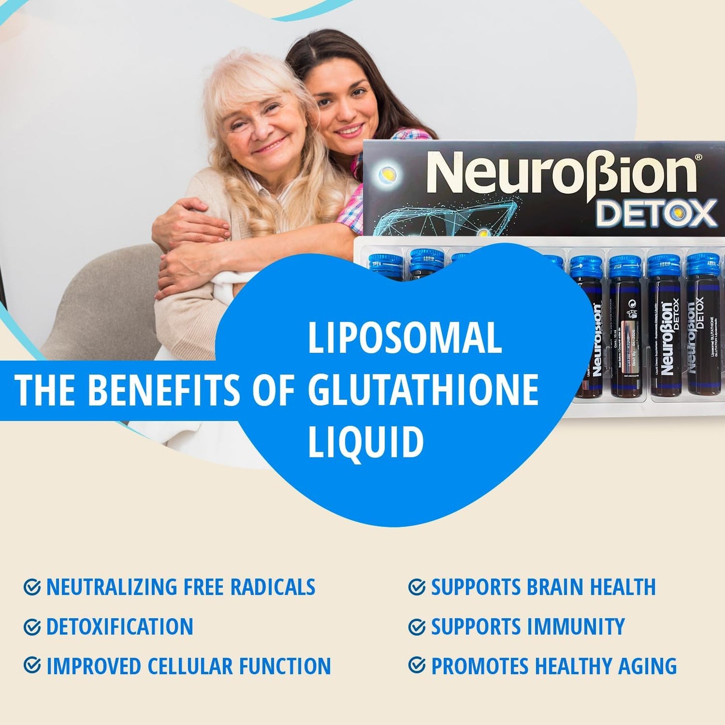 Neurobion Detox Suplemento Liposomal Glutathione 10 viales bebibles