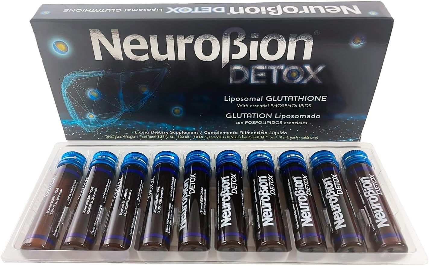 Neurobion Detox Suplemento Liposomal Glutathione 10 viales bebibles