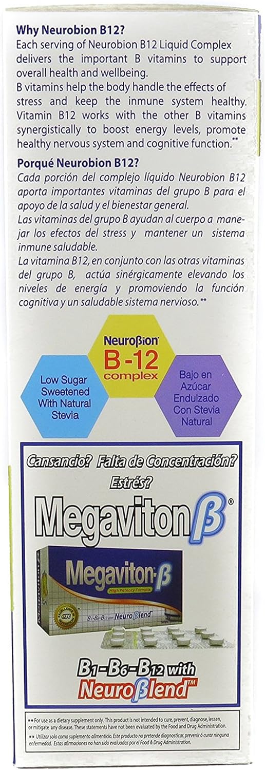 Neurobion Complejo de vitamina B12, 16 onzas, sabor cítrico líquido 2 unidades
